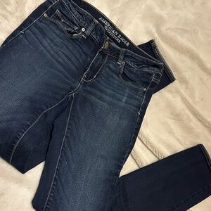 American Eagle Outfitters Women's Deep Indigo Skinny Jeans